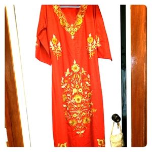 Kashmiri embroidered kaftan